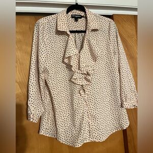 Karl Lagerfeld Pink Polka Dot Blouse